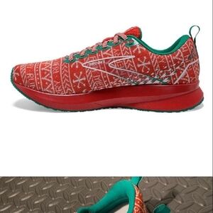 Brooks Women's Red and Green Running Shoes